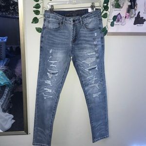 Ripped Light-Washed Jeans